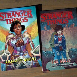 2pk STRANGER THINGS Graphic Novel Comics - ERICA THE GREAT, THE BULLY *Excellent